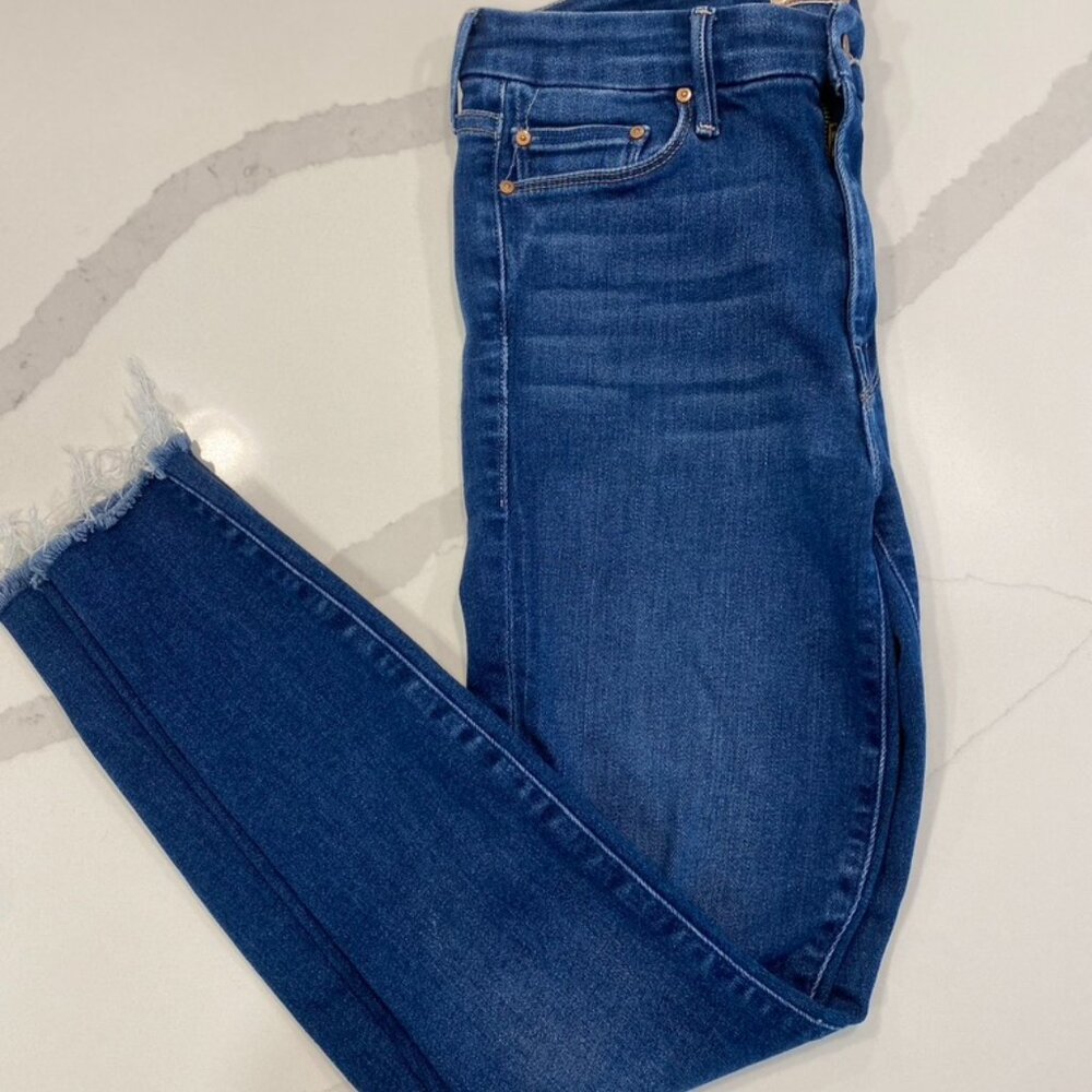 MOTHER The Looker Ankle Fray Skinny Jeans Women’s 29 Home Movies Wash